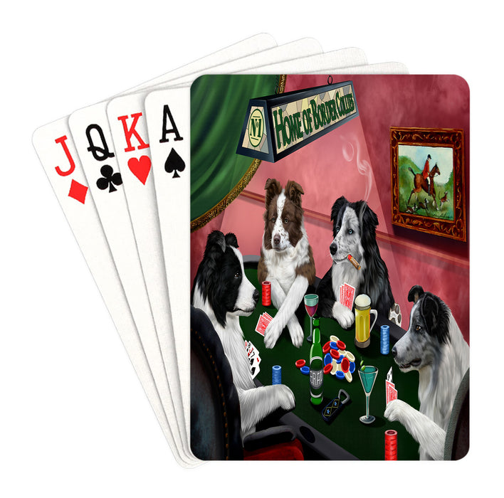 Home of Border Collie Dogs Playing Poker Playing Card Decks