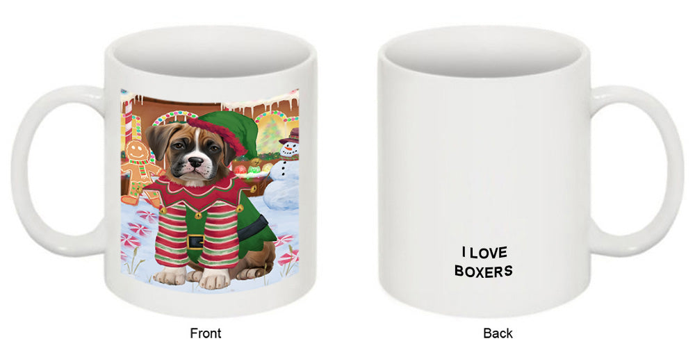 Christmas Gingerbread House Candyfest Boxer Dog Coffee Mug MUG51611
