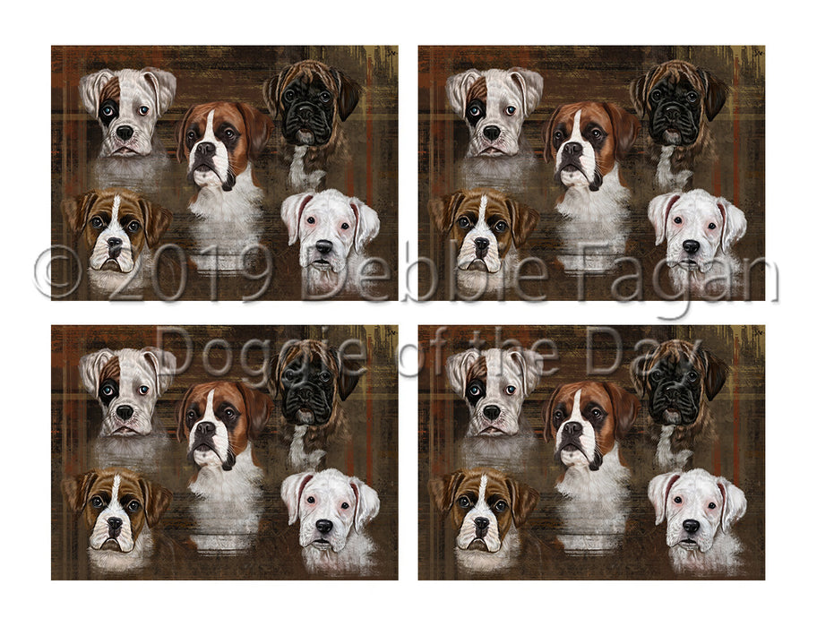 Rustic Boxer Dogs Placemat