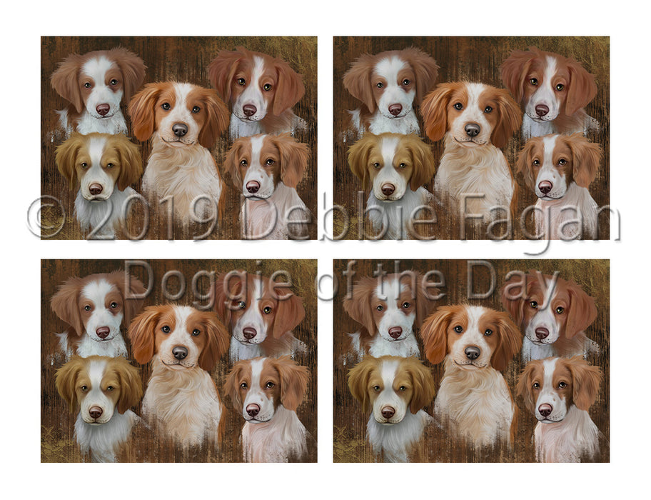 Rustic Brittany Spaniel Dogs Placemat