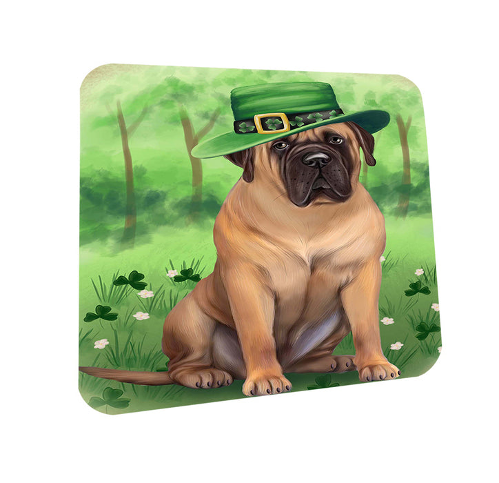 St. Patricks Day Irish Portrait Bullmastiff Dog Coasters Set of 4 CST48714