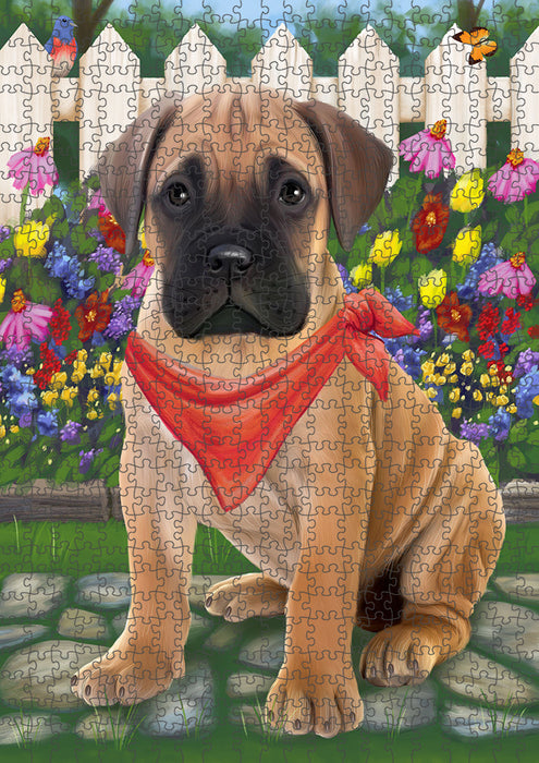 Spring Floral Bullmastiff Dog Puzzle with Photo Tin PUZL53190