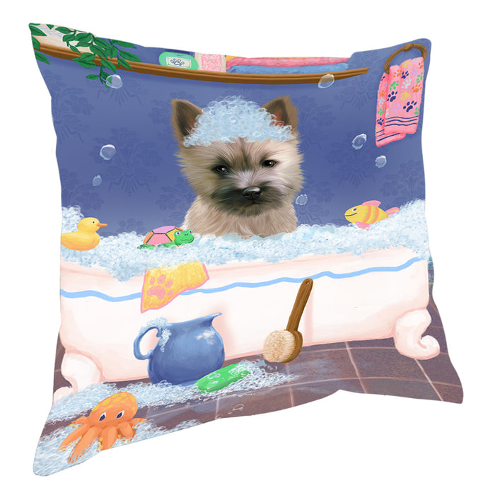Rub A Dub Dog In A Tub Cairn Terrier Dog Pillow with Top Quality High-Resolution Images - Ultra Soft Pet Pillows for Sleeping - Reversible & Comfort - Ideal Gift for Dog Lover - Cushion for Sofa Couch Bed - 100% Polyester, PILA90451