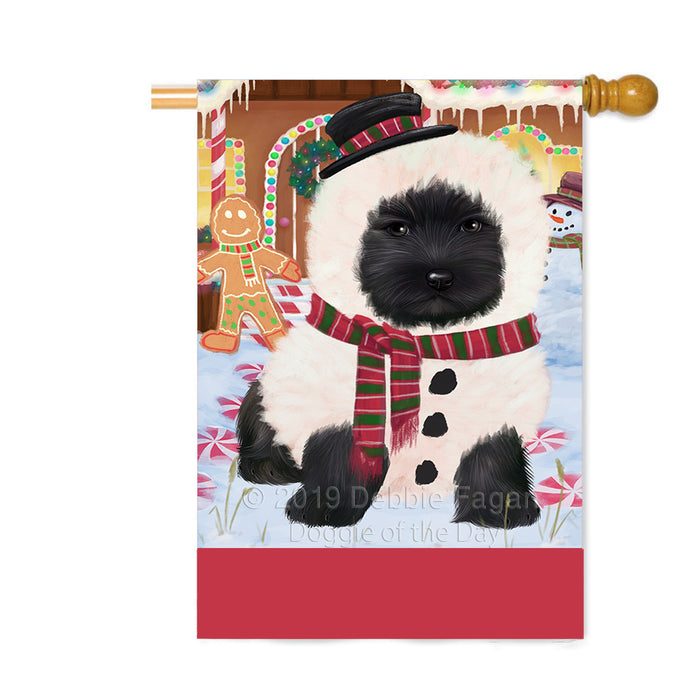 Personalized Gingerbread Candyfest Cairn Terrier Dog Custom House Flag FLG63780
