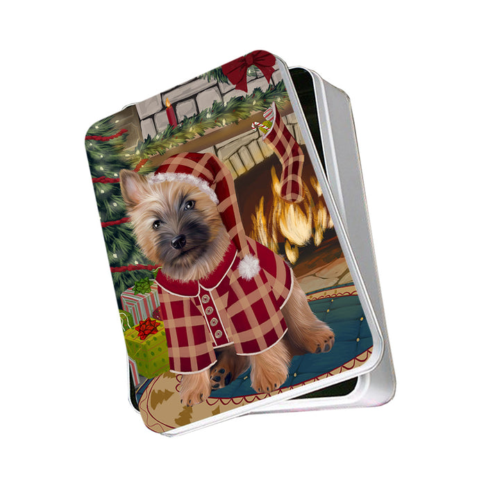 The Stocking was Hung Cairn Terrier Dog Photo Storage Tin PITN55205