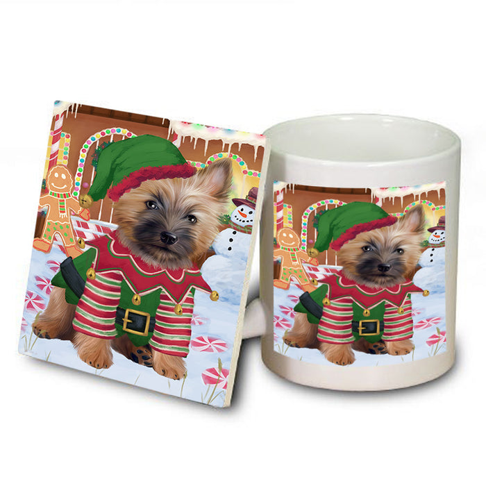 Christmas Gingerbread House Candyfest Cairn Terrier Dog Mug and Coaster Set MUC56285