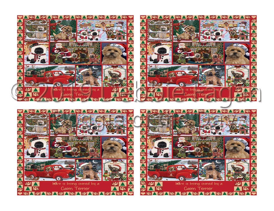 Love is Being Owned Christmas Cairn Terrier Dogs Placemat