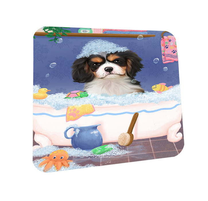 Rub A Dub Dog In A Tub Cavalier King Charles Spaniel Dog Coasters Set of 4 CST57295