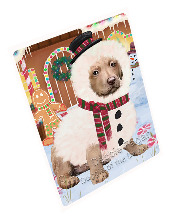 Christmas Gingerbread House Candyfest Chesapeake Bay Retriever Dog Large Refrigerator / Dishwasher Magnet RMAG100074