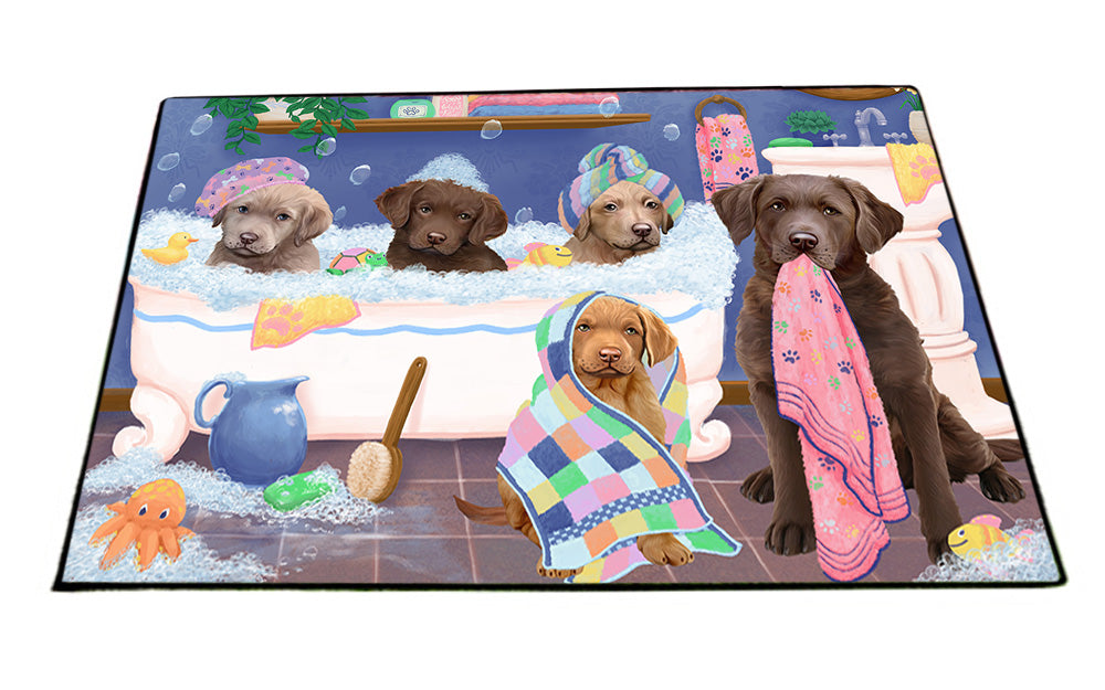 Rub A Dub Dogs In A Tub Chesapeake Bay Retrievers Dog Floormat FLMS53520