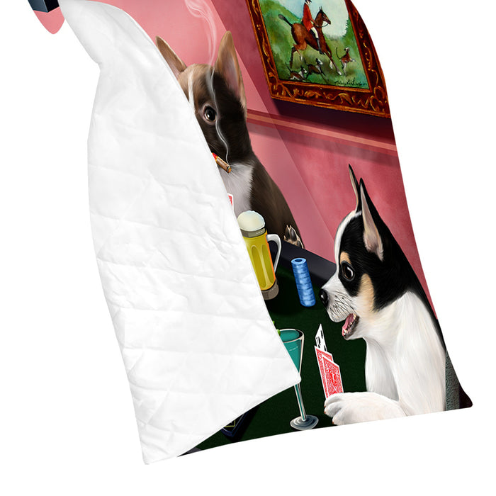 Home of  Chihuahua Dogs Playing Poker Quilt