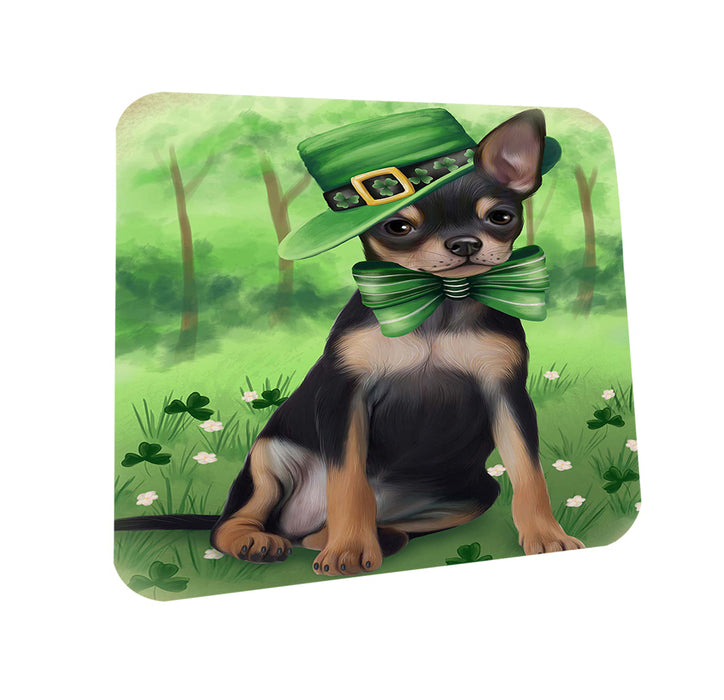 St. Patricks Day Irish Portrait Chihuahua Dog Coasters Set of 4 CST48737