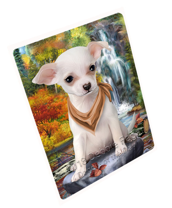 Scenic Waterfall Chihuahua Dog Magnet Mini (3.5" x 2") MAG59823