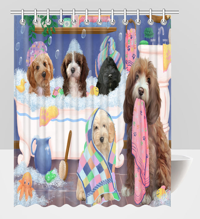 Rub A Dub Dogs In A Tub Cockapoo Dogs Shower Curtain
