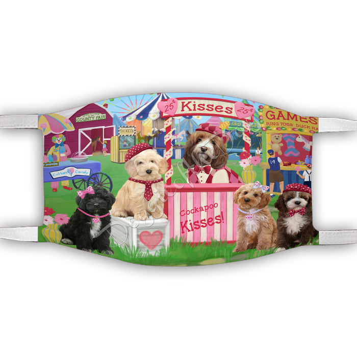 Carnival Kissing Booth Cockapoo Dogs Face Mask FM48037