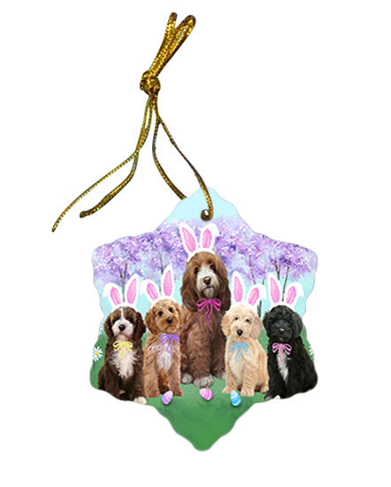 Easter Holiday Cockapoos Dog Star Porcelain Ornament SPOR57289