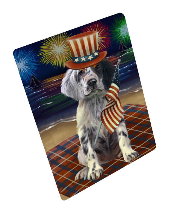 4th of July Independence Day Firework English Setter Dog Cutting Board - For Kitchen - Scratch & Stain Resistant - Designed To Stay In Place - Easy To Clean By Hand - Perfect for Chopping Meats, Vegetables, CA82378
