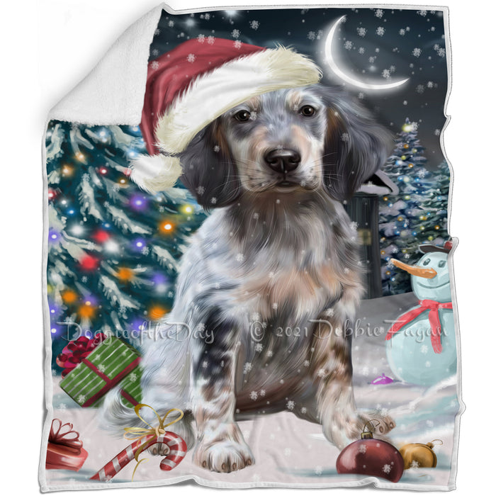 Have a Holly Jolly Christmas English Setter Dog Blanket BLNKT143576