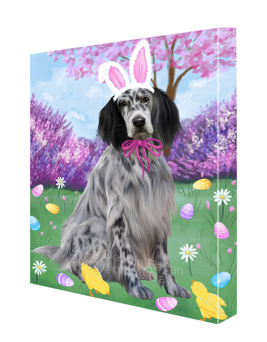 Easter holiday English Setter Dog Canvas Wall Art - Premium Quality Ready to Hang Room Decor Wall Art Canvas - Unique Animal Printed Digital Painting for Decoration CVS504