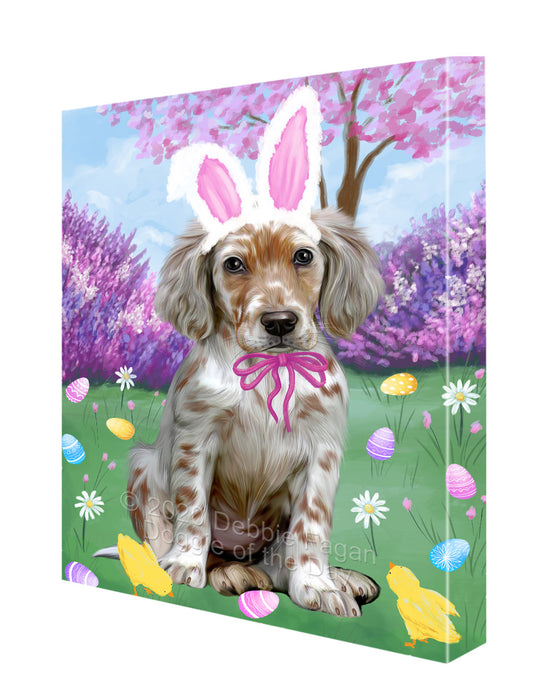 Easter holiday English Setter Dog Canvas Wall Art - Premium Quality Ready to Hang Room Decor Wall Art Canvas - Unique Animal Printed Digital Painting for Decoration CVS508