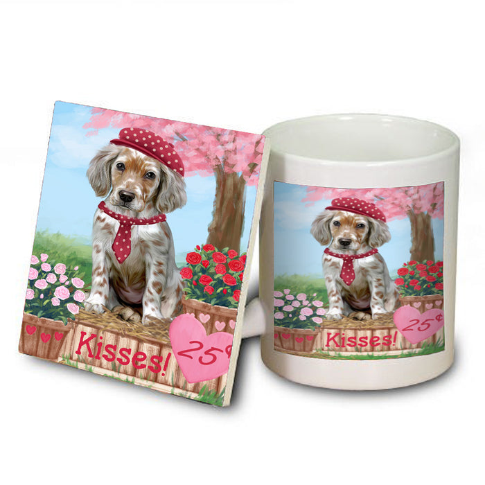 Rosie 25 Cent Kisses English Setter Dog Coasters Set of 4 CSTA58266
