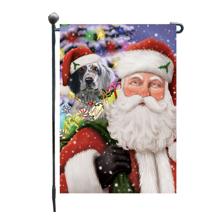 Christmas House with Presents English Setter Dog Garden Flags Outdoor Decor for Homes and Gardens Double Sided Garden Yard Spring Decorative Vertical Home Flags Garden Porch Lawn Flag for Decorations GFLG68675