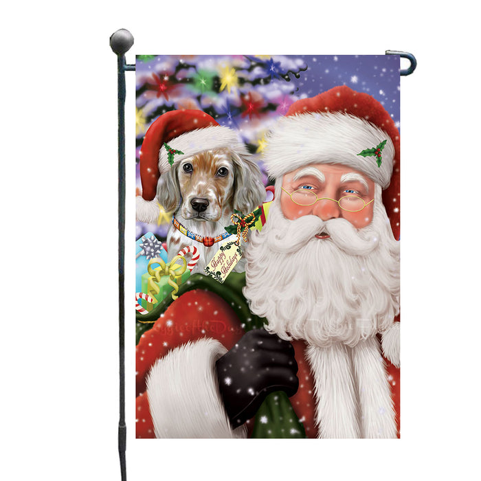 Christmas House with Presents English Setter Dog Garden Flags Outdoor Decor for Homes and Gardens Double Sided Garden Yard Spring Decorative Vertical Home Flags Garden Porch Lawn Flag for Decorations GFLG68676