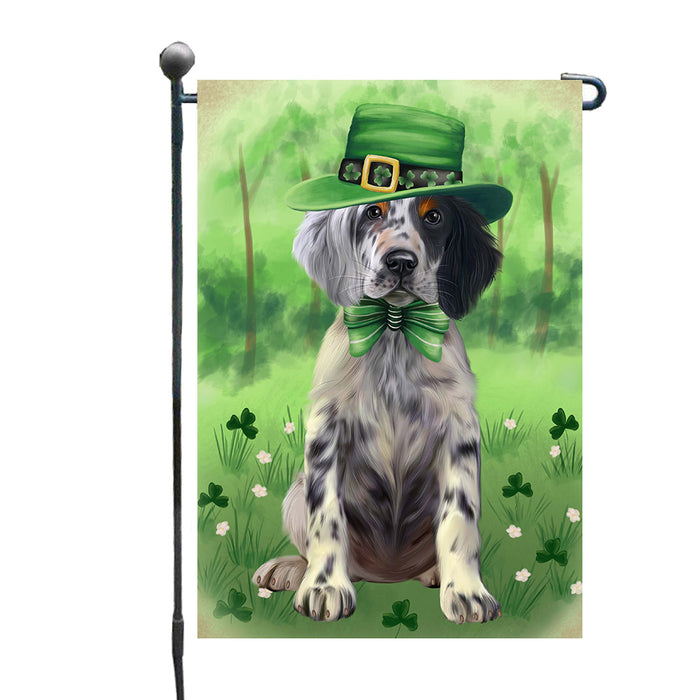 St. Patrick's Day English Setter Dog Garden Flags Outdoor Decor for Homes and Gardens Double Sided Garden Yard Spring Decorative Vertical Home Flags Garden Porch Lawn Flag for Decorations GFLG68576