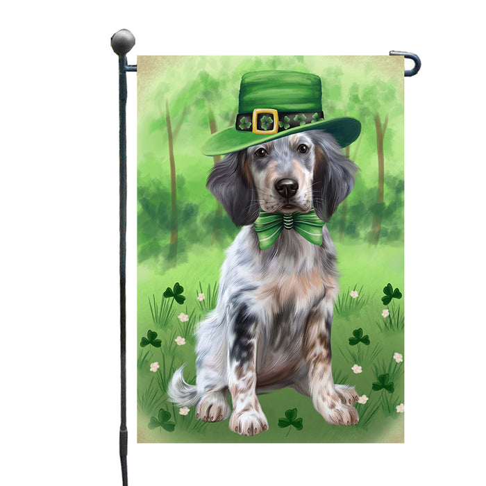 St. Patrick's Day English Setter Dog Garden Flags Outdoor Decor for Homes and Gardens Double Sided Garden Yard Spring Decorative Vertical Home Flags Garden Porch Lawn Flag for Decorations GFLG68577