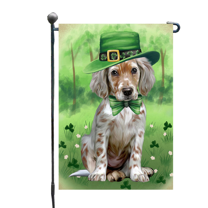 St. Patrick's Day English Setter Dog Garden Flags Outdoor Decor for Homes and Gardens Double Sided Garden Yard Spring Decorative Vertical Home Flags Garden Porch Lawn Flag for Decorations GFLG68578