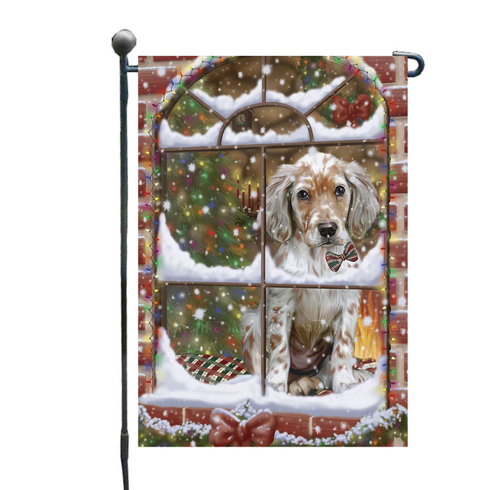 Please come Home for Christmas English Setter Dog Garden Flags Outdoor Decor for Homes and Gardens Double Sided Garden Yard Spring Decorative Vertical Home Flags Garden Porch Lawn Flag for Decorations GFLG68840