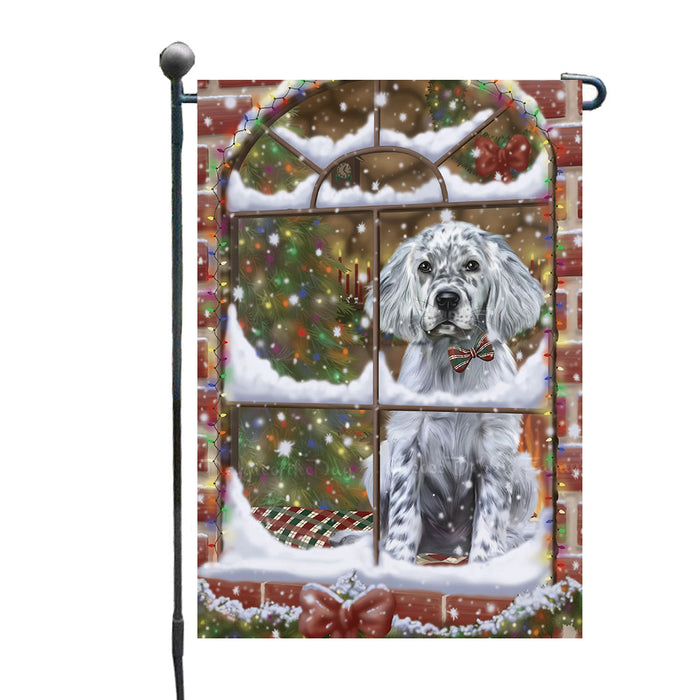 Please come Home for Christmas English Setter Dog Garden Flags Outdoor Decor for Homes and Gardens Double Sided Garden Yard Spring Decorative Vertical Home Flags Garden Porch Lawn Flag for Decorations GFLG68843