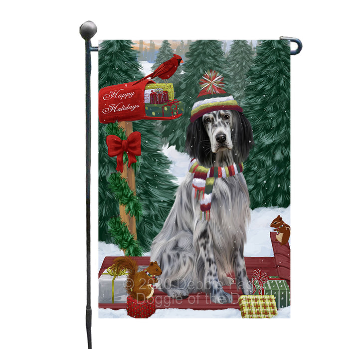 Christmas Woodland Sled English Setter Dog Garden Flags Outdoor Decor for Homes and Gardens Double Sided Garden Yard Spring Decorative Vertical Home Flags Garden Porch Lawn Flag for Decorations GFLG68416