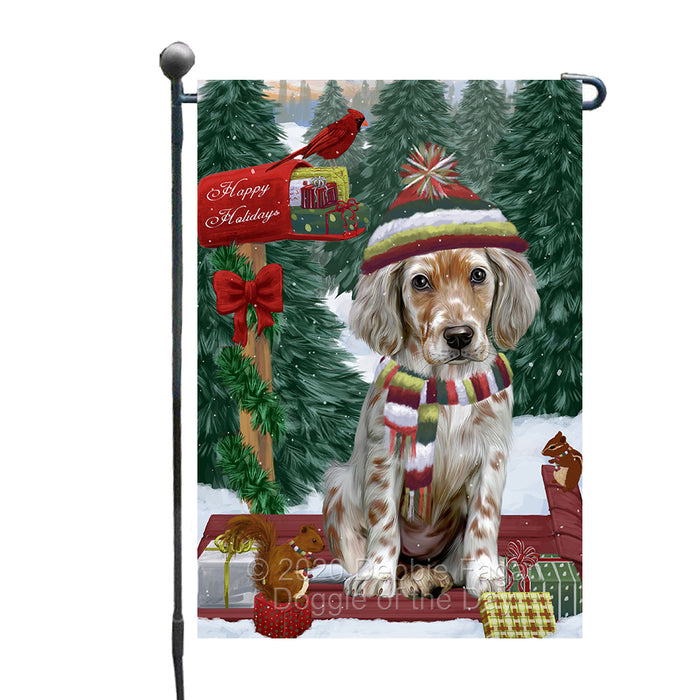 Christmas Woodland Sled English Setter Dog Garden Flags Outdoor Decor for Homes and Gardens Double Sided Garden Yard Spring Decorative Vertical Home Flags Garden Porch Lawn Flag for Decorations GFLG68417