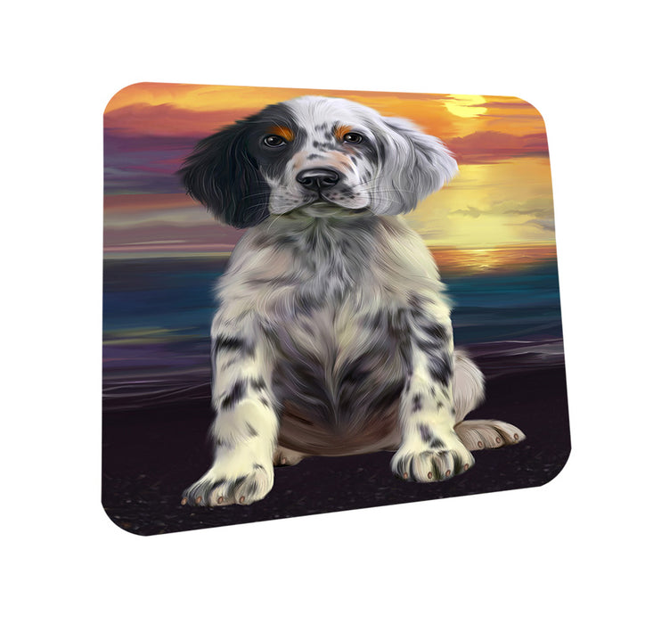 Sunset English Setter Dog Coasters Set of 4 CST57109