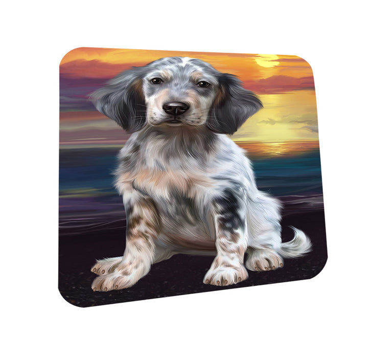 Sunset English Setter Dog Coasters Set of 4 CST57110