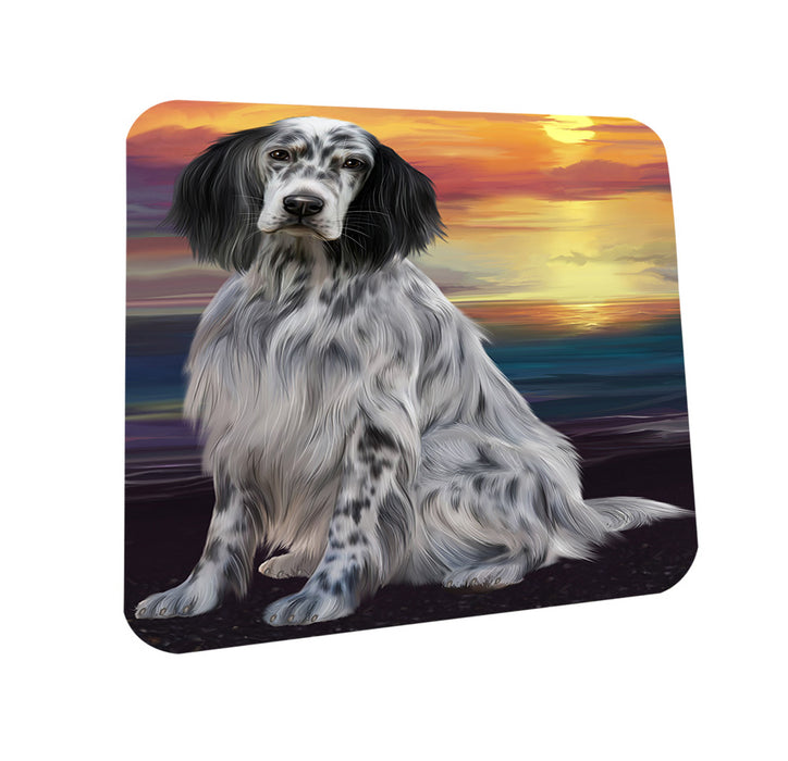 Sunset English Setter Dog Coasters Set of 4 CST57111