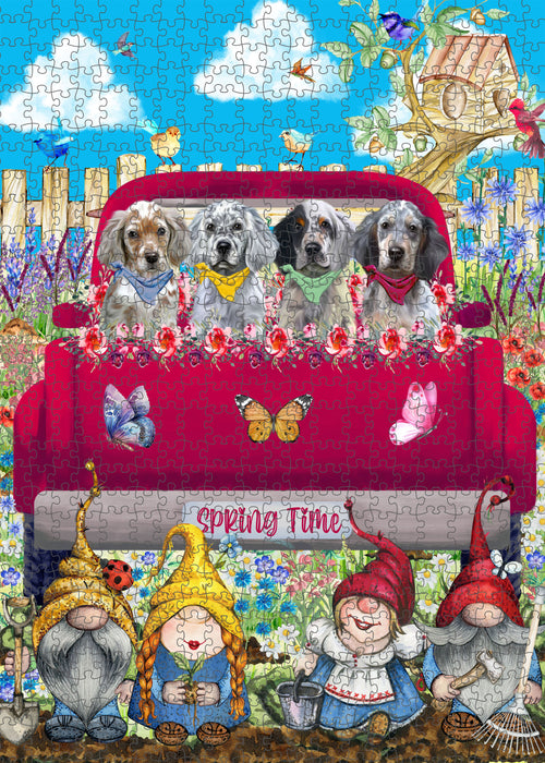 English Setter Jigsaw Puzzle: Explore a Variety of Designs, Interlocking Puzzles Games for Adult, Custom, Personalized, Gift for Dog and Pet Lovers