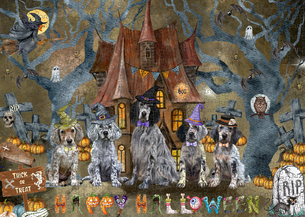 English Setter Jigsaw Puzzle: Explore a Variety of Personalized Designs, Interlocking Puzzles Games for Adult, Custom, Dog Lover's Gifts