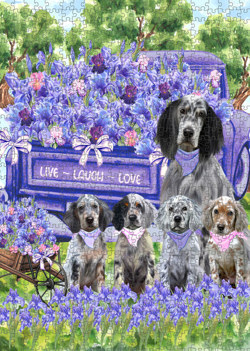 English Setter Jigsaw Puzzle: Explore a Variety of Personalized Designs, Interlocking Puzzles Games for Adult, Custom, Dog Lover's Gifts
