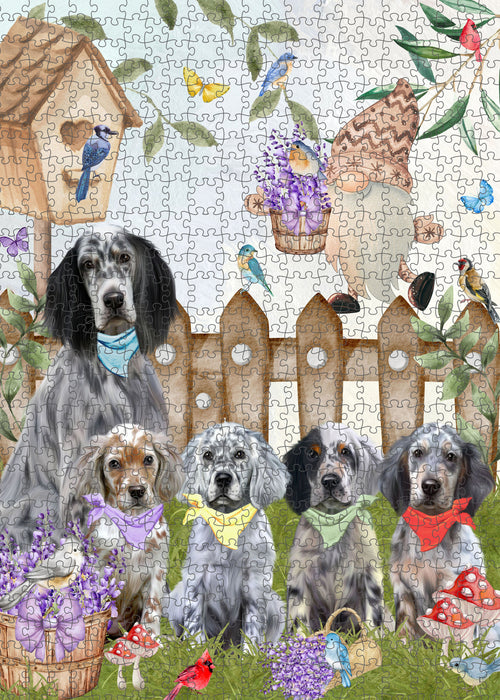 English Setter Jigsaw Puzzle, Interlocking Puzzles Games for Adult, Explore a Variety of Designs, Personalized, Custom, Gift for Pet and Dog Lovers