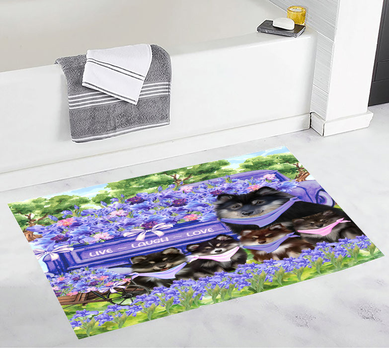 Finnish Lapphund Personalized Bath Mat, Explore a Variety of Custom Designs, Anti-Slip Bathroom Rug Mats, Pet and Dog Lovers Gift