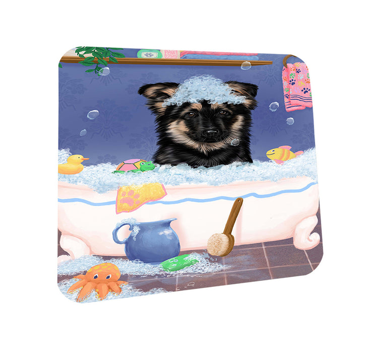 Rub A Dub Dog In A Tub German Shepherd Dog Coasters Set of 4 CST57327