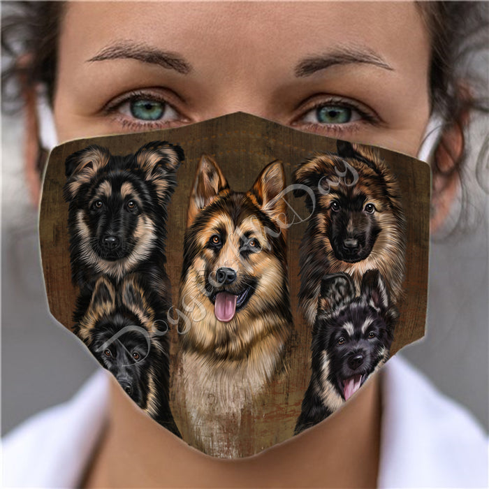 Rustic German Shepherd Dogs Face Mask FM50056