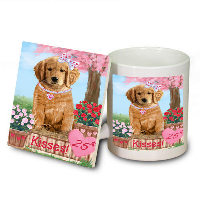 Rosie 25 Cent Kisses Golden Retriever Dog Mug and Coaster Set MUC55862