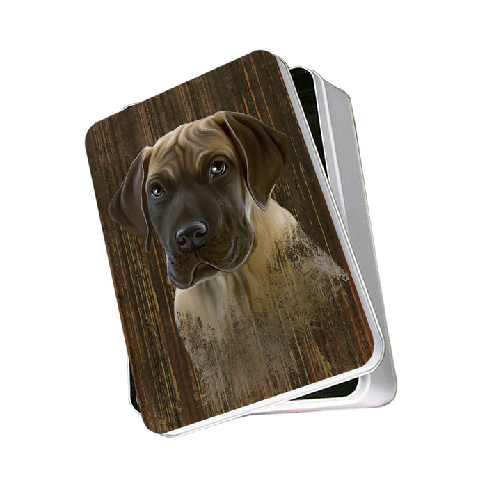 Rustic Great Dane Dog Photo Storage Tin PITN50421