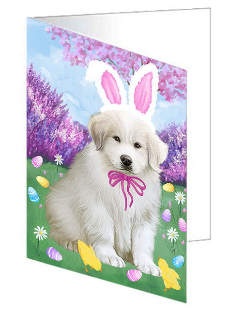 Easter Holiday Great Pyrenee Dog Handmade Artwork Assorted Pets Greeting Cards and Note Cards with Envelopes for All Occasions and Holiday Seasons GCD76232