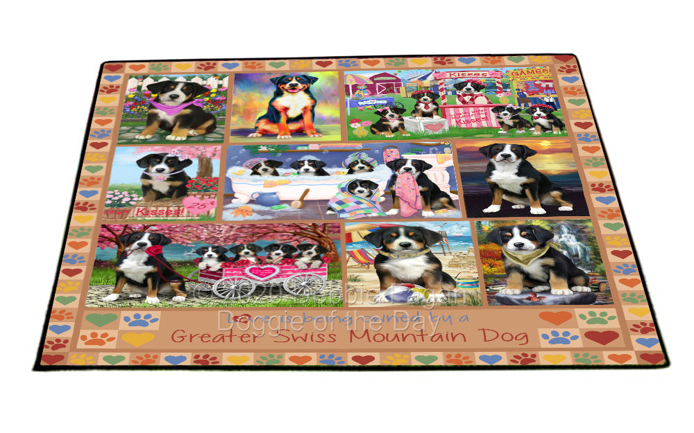 Love is Being Owned Greater Swiss Mountain Dog Beige Floormat FLMS55117