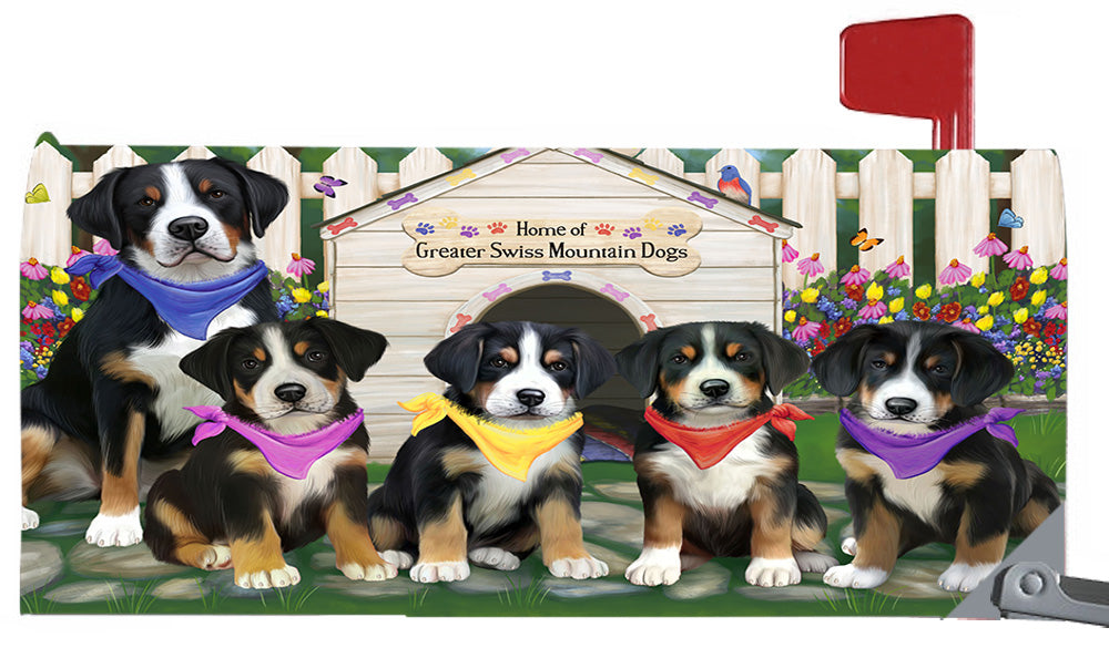 Spring Dog House Greater Swiss Mountain Dogs Magnetic Mailbox Cover MBC48649