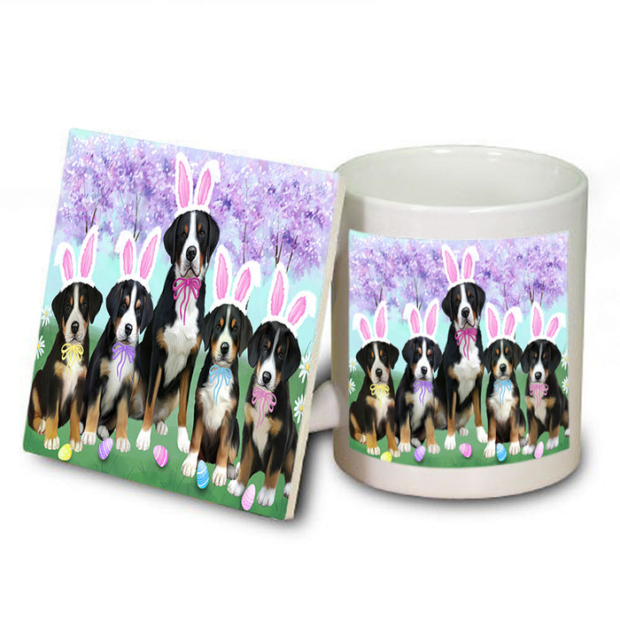 Easter Holiday Greater Swiss Mountain Dogs Mug and Coaster Set MUC56900